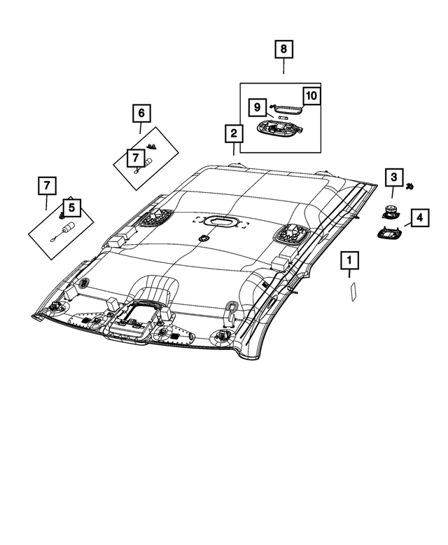 5JG58DX9AD - : Dome Lamp, Us, Canada, Mexico for Mopar Image