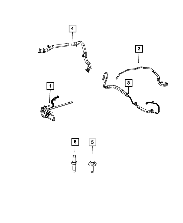 5006617AH - Steering: Power Steering Pressure Hose for Mopar Image
