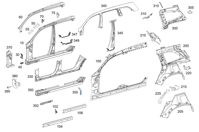 1676391400 - Side Panels: Connecting Sheet for Mercedes-Benz: GLE350, GLE450e, GLE580, GLS450, GLS580, GLS63 AMG, Maybach GLS600 Image image