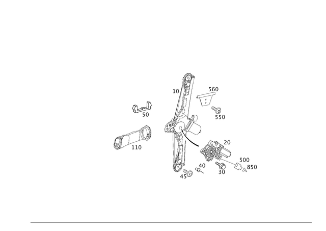 2117301246 - Rear Doors: Window Lifter for Mercedes-Benz: E320, E500 Image image