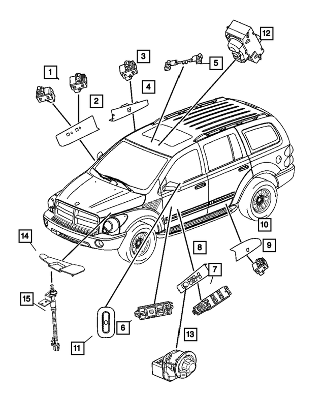 56040676AC - Electrical: Mirror Switch for Mopar Image image