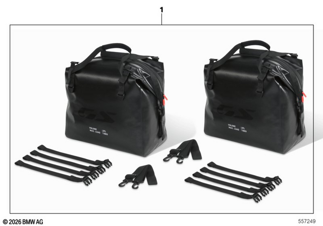 77415B30A79 - : Inner Pocket Aluminum Case for BMW-Motorrad Image