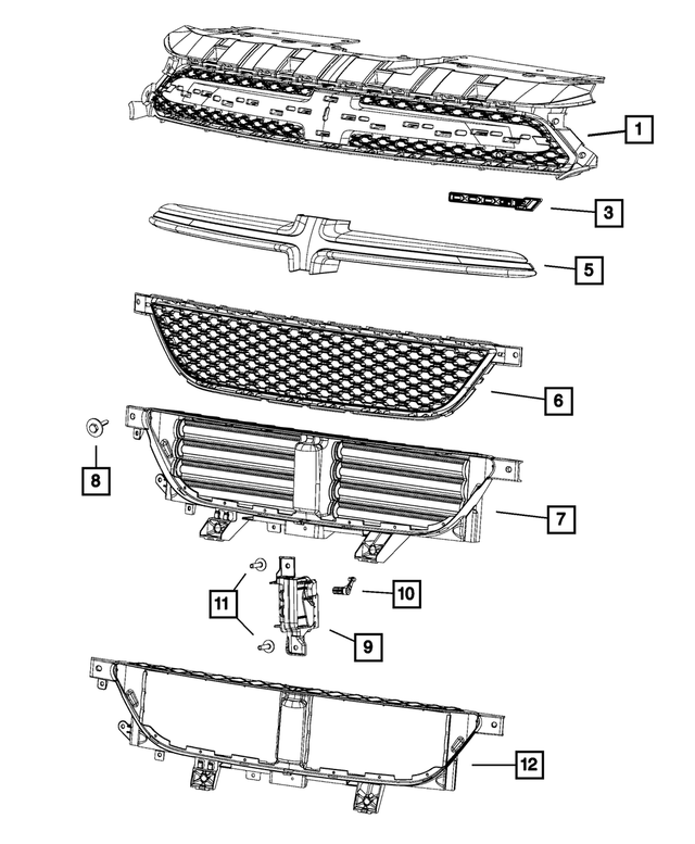 68193440AC - : Grille Crosshair for Mopar Image