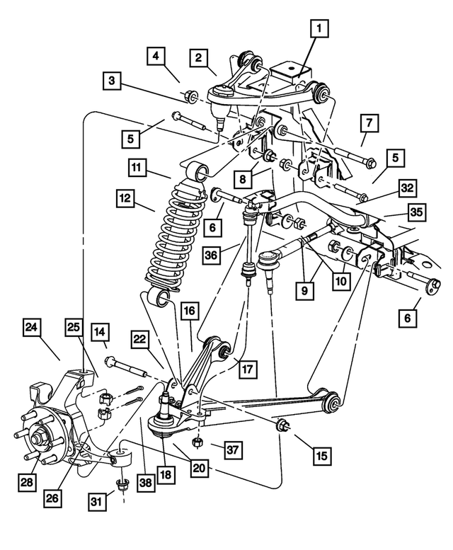 6036469AA - Front Suspension &amp; Drive: Control Arm Washer, Lower Control Arm for Mopar Image