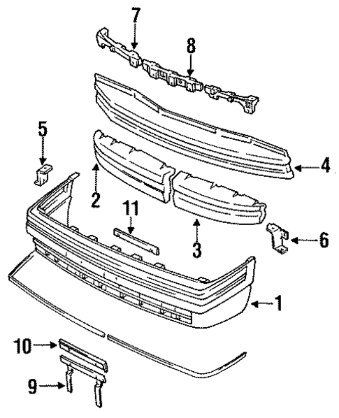 Bumper & Components - Front for 1994 Mazda 323 #0