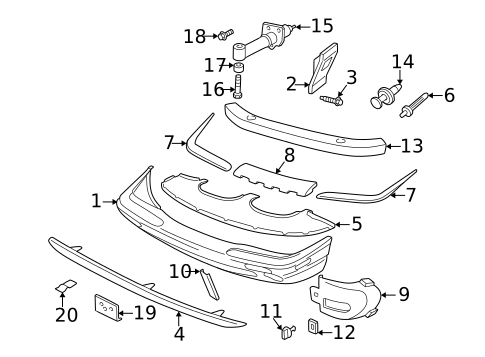 Bumper & Components - Front for 2001 Jaguar XJR #0