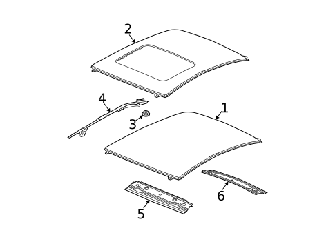 Roof & Components for 2007 Saturn Ion #1