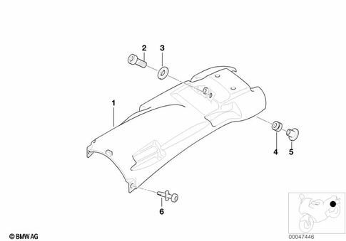 Rear Wheel Cover, License Plate Bracket for 2002 BMW-Motorrad R 1150 GS Adventure #1