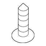 1229406201 - : Sun-Visor Screw for Hyundai Image