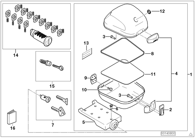 71607658463 - Luggage &amp; Storage: Rep.Kit F Lock Cylinder for BMW-Motorrad Image