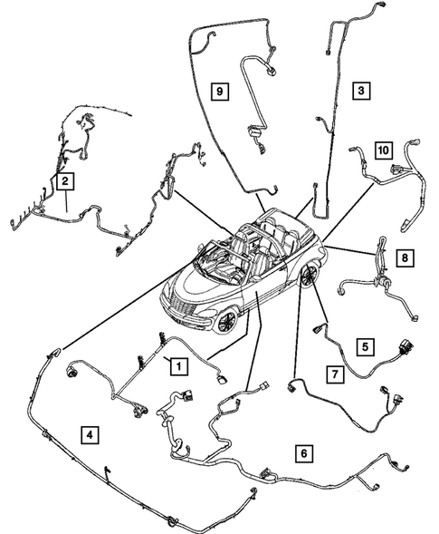 Wiring-Body & Accessories for 2005 Chrysler PT Cruiser #1