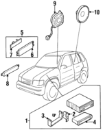 K00D66881 - : AM/FM Cassette Side Bracket for Kia: Sportage Image