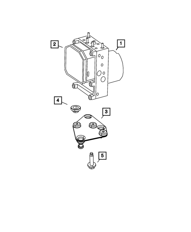 68050602AA - Service Brakes: Anti-lock Brake Control Unit for Mopar Image