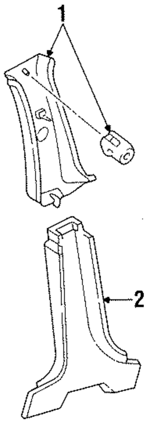 Interior Trim - Pillars for 1997 Ford Aspire #0