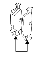 34216761240 - : Brake Pads Rear for BMW: 325i, 325xi, 330Ci, 330i, 330xi Image