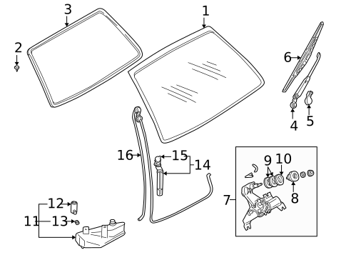 Glass - Lift Gate for 1998 Subaru Impreza #0