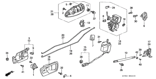 Rear Door Locks for 1997 Acura Integra #0