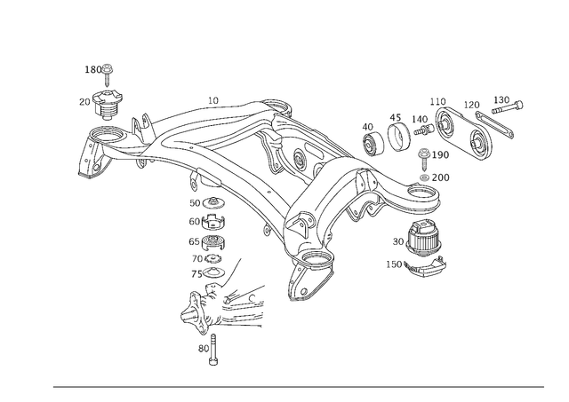 2033520246 - Special Equipment: End Stop for Mercedes-Benz: 180C, C230, C280, C32 AMG, C350, C55 AMG, CLK320, CLK500 Image image