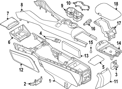 Console for 2024 Ford Mustang #0