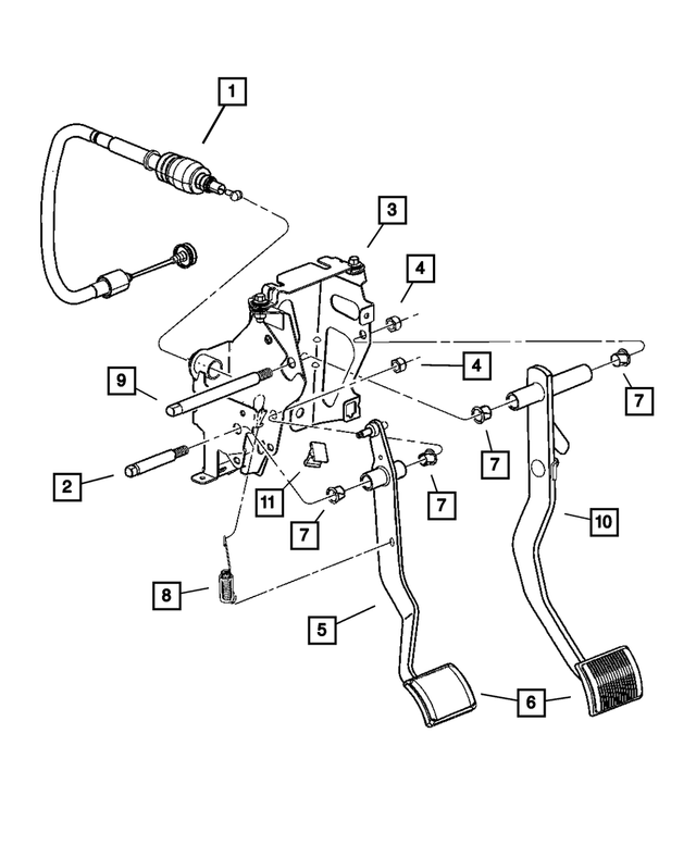 4593128 - Clutch: Clutch Pedal Shaft for Mopar Image image