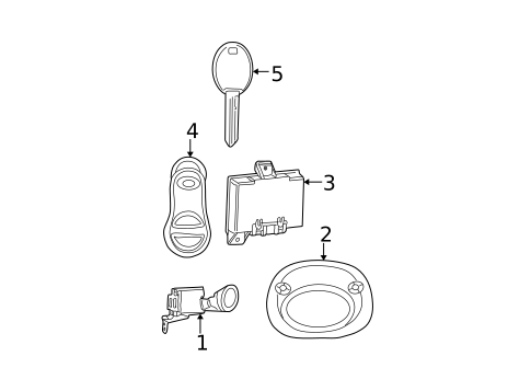 Keyless Entry Components for 2003 Chrysler PT Cruiser #0