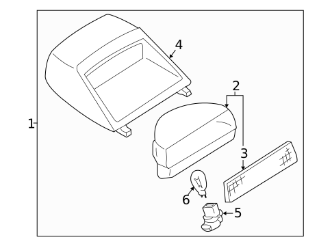 High Mounted Stop Lamp for 2001 INFINITI I30 #0