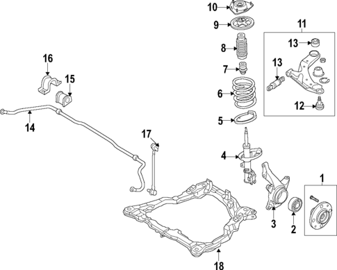 Suspension Components for 2009 Kia Spectra5 #1