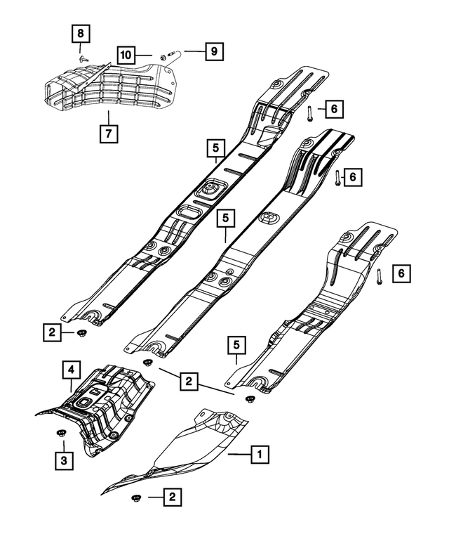 68066354AA - Exhaust: Floor Pan Front Tunnel Silencer for Mopar Image