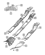 68066354AA - Exhaust: Floor Pan Front Tunnel Silencer for Dodge: Ram 2500, Ram 3500 | Ram: 1500, 2500, 3500 Image