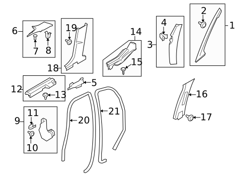 Interior Trim - Pillars for 2009 Suzuki SX4 #0
