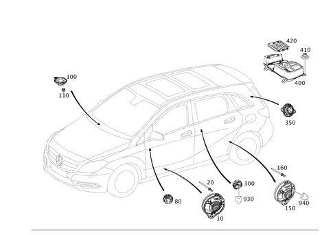 Loudspeaker for 2017 Mercedes-Benz B 250e #0