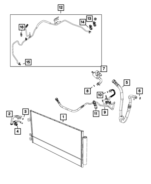 Air Conditioner and Heater Plumbing for 2016 Jeep Renegade #1