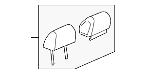 20757994 - Body: Light Cashmere Front Seat Head Restraint for GM Image