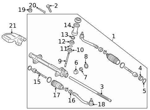 Steering Gear & Linkage for 2014 Hyundai Elantra Coupe #0