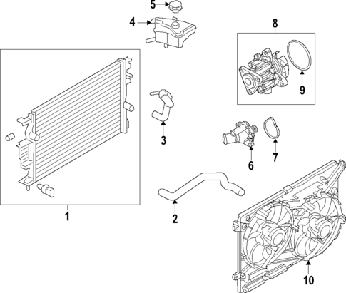 Radiator & Components for 2014 Lincoln MKZ #2