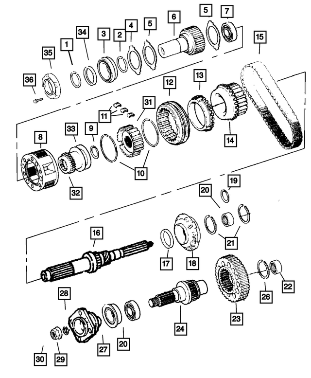4746127 - Transfer Case Model 241 [DHE, DHG, DHH]: Input Shaft Bearing for Mopar Image