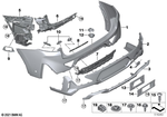 51128065289 - Vehicle Trim: Trim Panel, Bumper, Rear, Bottom for BMW Image