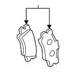 446633200 - Brakes: Brake Pads for Lexus: ES300h, ES350 Image