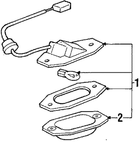 License Lamps for 1986 Toyota Cressida #1