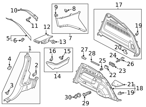 Interior Trim - Quarter Panels for 2022 Audi RS Q8 #0
