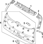 81710DO100DFS - : Lower Gate Trim for Kia: EV9 Image