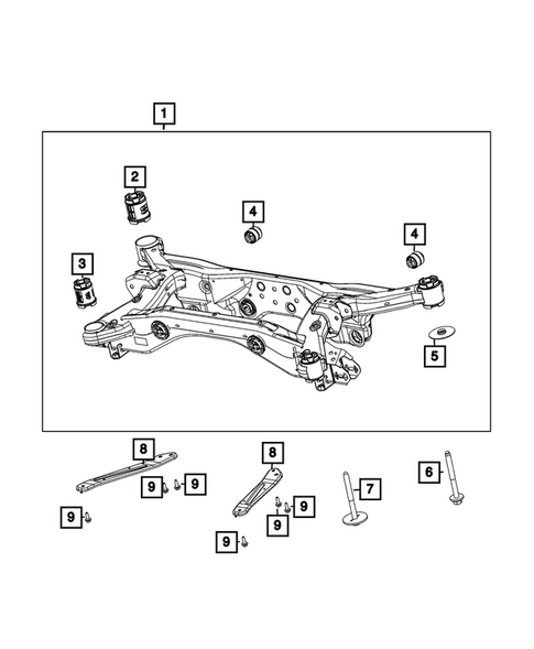 Rear Suspension and Cradle for 2023 Chrysler Pacifica #3