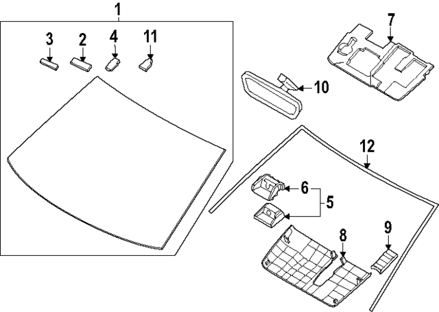 86111GG210 - : Windshield for Kia Image