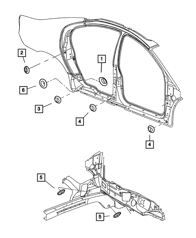 4696466AB - Body Sheet Metal Except Doors: Door Plug for Mopar Image
