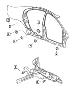 4696466AB - Body Sheet Metal Except Doors: Door Plug for Mopar Image