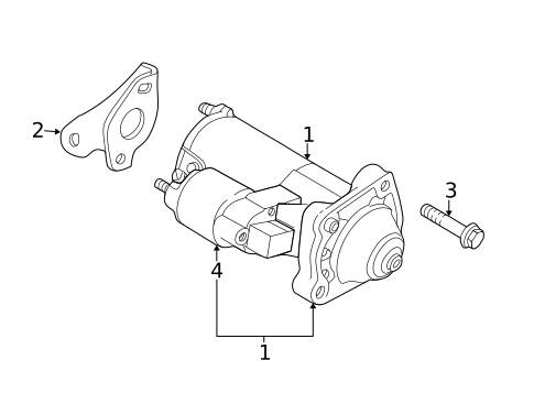 Starter for 2003 Volvo S80 #1