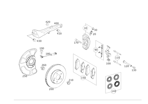 Front Wheel Brake for 2014 Mercedes-Benz SLS AMG #0