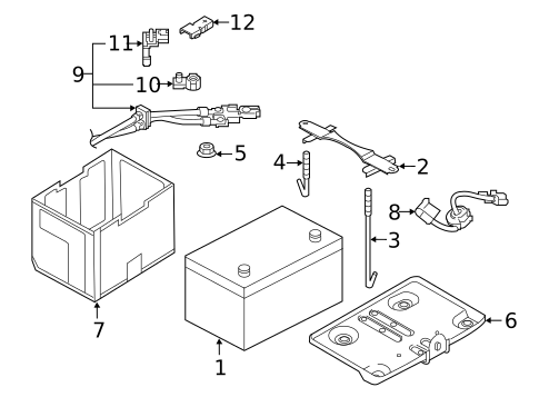 Battery for 2016 INFINITI QX50 #0