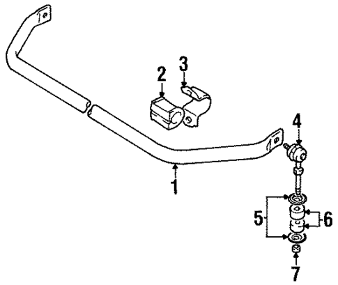 Stabilizer Bar & Components for 1990 Suzuki Sidekick #0
