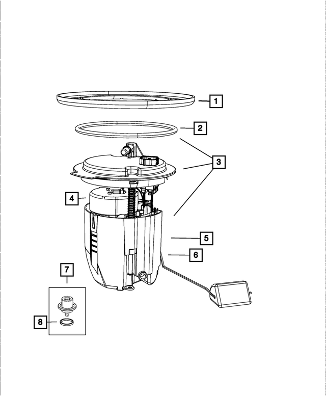 « 68004936AA – Fuel : Pompe à Carburant/unité De Niveau Ensemble De Module pour Mopar Image »